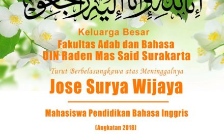 Turut berbelasungkawa atas meninggalnya Jose Surya Wijaya