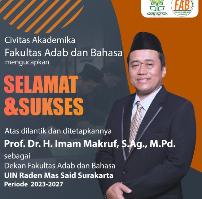 Prof. Dr. H. Imam Makruf, S.Ag., M.Pd., Dilantik Menjadi Dekan FAB
