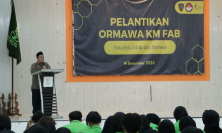 Pelantikan Ormawa Fakultas: Dekan Tekankan Semangat Bergerak dan Maju Bersama Membangun FAB
